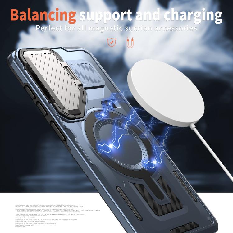 For Samsung Galaxy S25 Edge 5G Shield Frame Holder MagSafe Phone Case