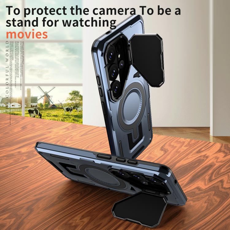 For Samsung Galaxy S26 Ultra 5G Shield Frame Holder MagSafe Phone Case