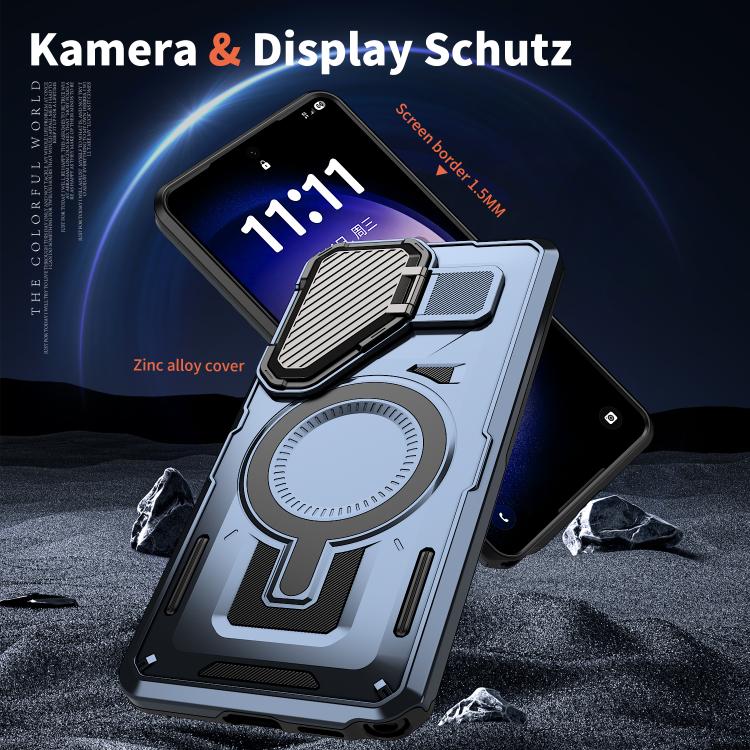For Samsung Galaxy S26 Ultra 5G Shield Frame Holder MagSafe Phone Case