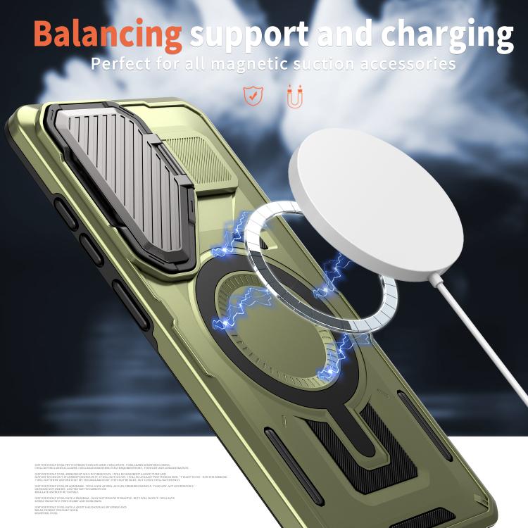 For Samsung Galaxy S26 Ultra 5G Shield Frame Holder MagSafe Phone Case