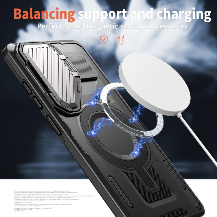 For Samsung Galaxy S26 Ultra 5G Shield Frame Holder MagSafe Phone Case