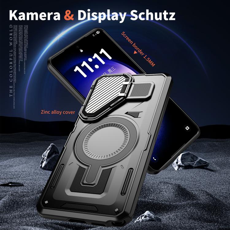 For Samsung Galaxy S26 Ultra 5G Shield Frame Holder MagSafe Phone Case