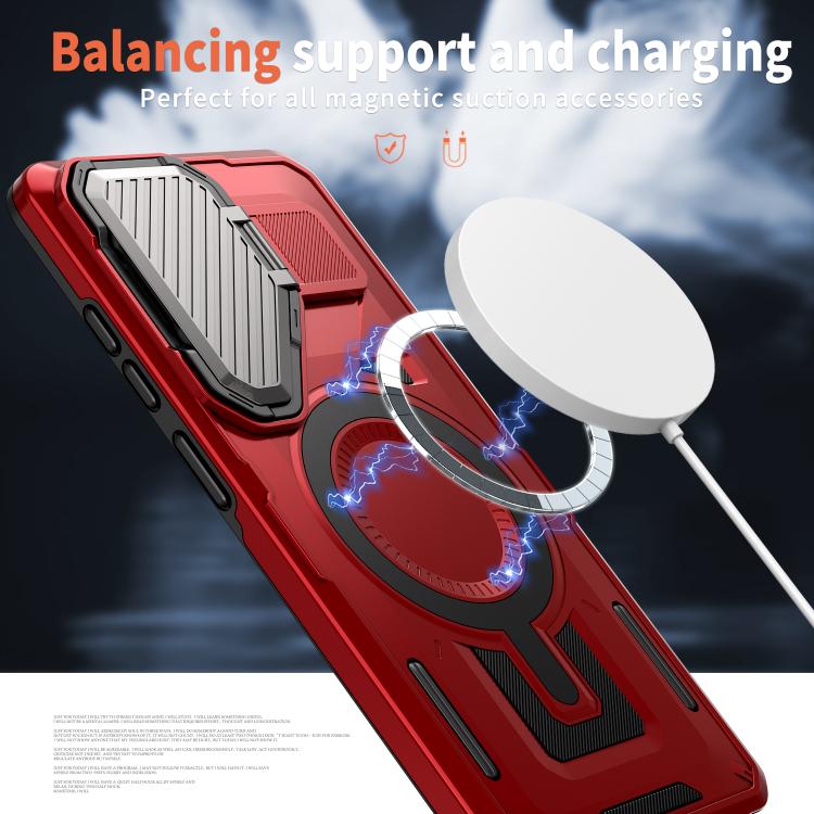 For Samsung Galaxy S26 Ultra 5G Shield Frame Holder MagSafe Phone Case