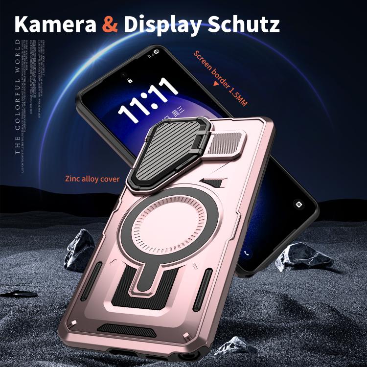 For Samsung Galaxy S26 Ultra 5G Shield Frame Holder MagSafe Phone Case