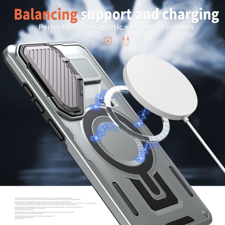 For Samsung Galaxy S26 Ultra 5G Shield Frame Holder MagSafe Phone Case