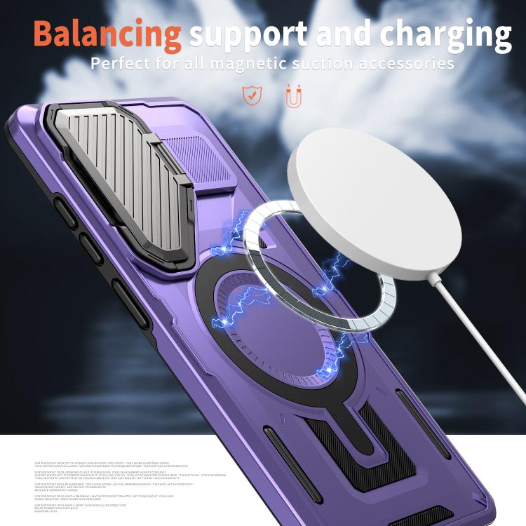 For Samsung Galaxy S26 Ultra 5G Shield Frame Holder MagSafe Phone Case