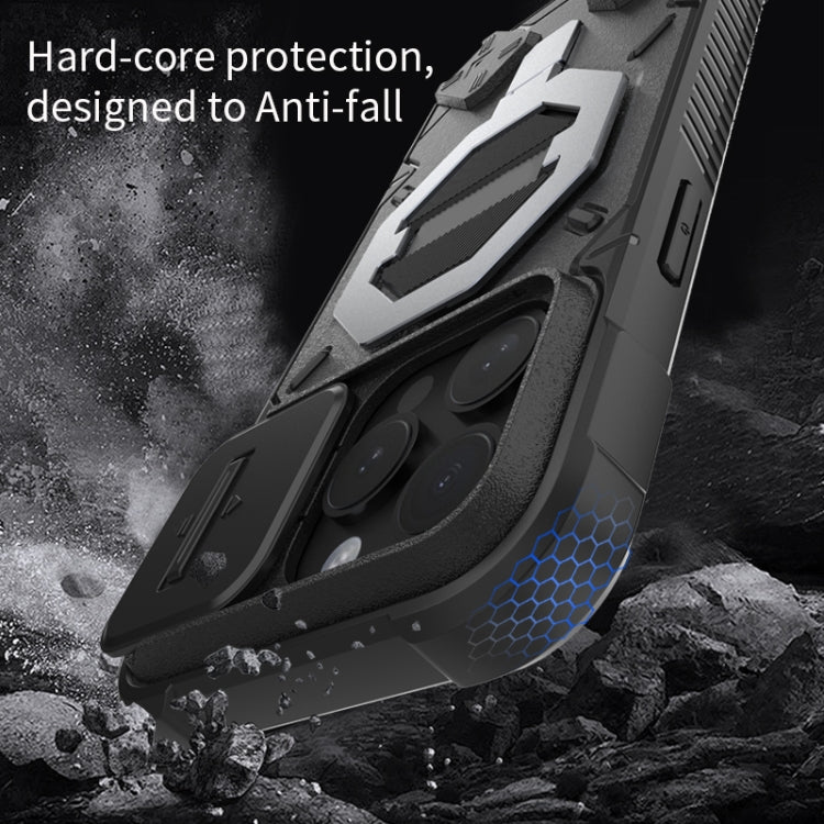 For iPhone 13 Pro Max Camera Shield Armor MagSafe Holder Phone Case with Strap
