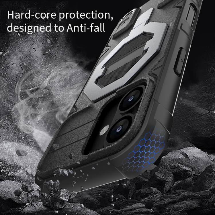 For iPhone 17 Camera Shield Armor MagSafe Holder Phone Case with Strap