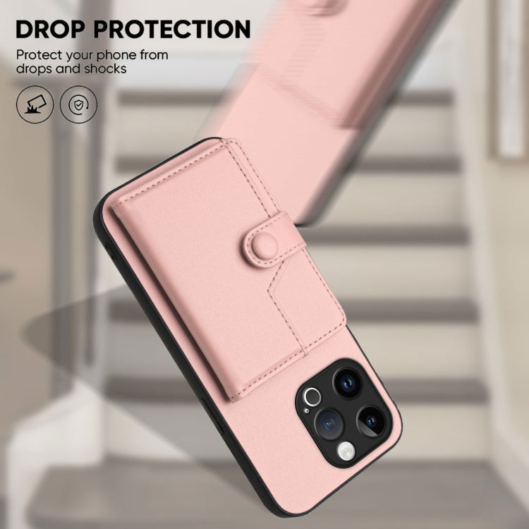 For iPhone 13 Pro Button Card Bag RFID Anti-theft Phone Case