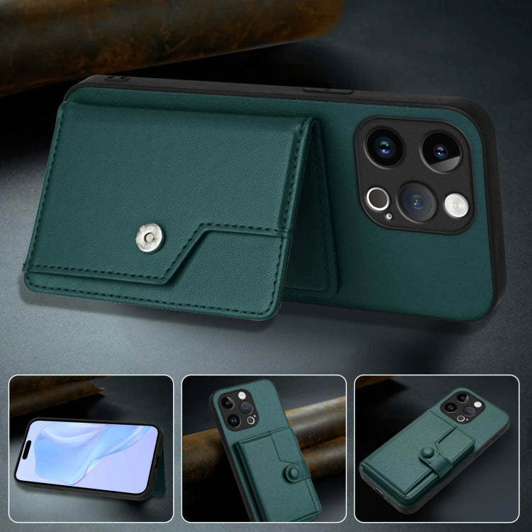 For iPhone 13 Pro Button Card Bag RFID Anti-theft Phone Case