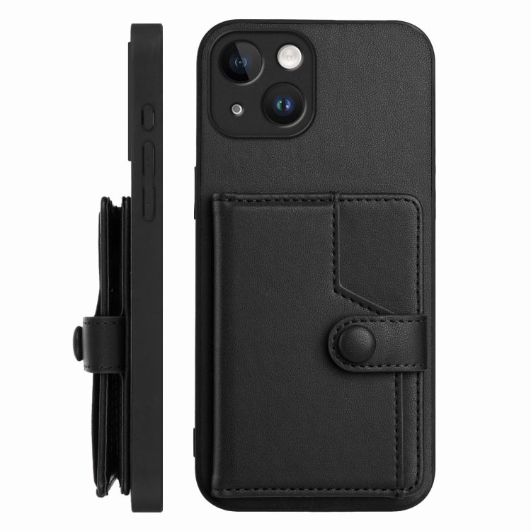 For iPhone 13 mini Button Card Bag RFID Anti-theft Phone Case