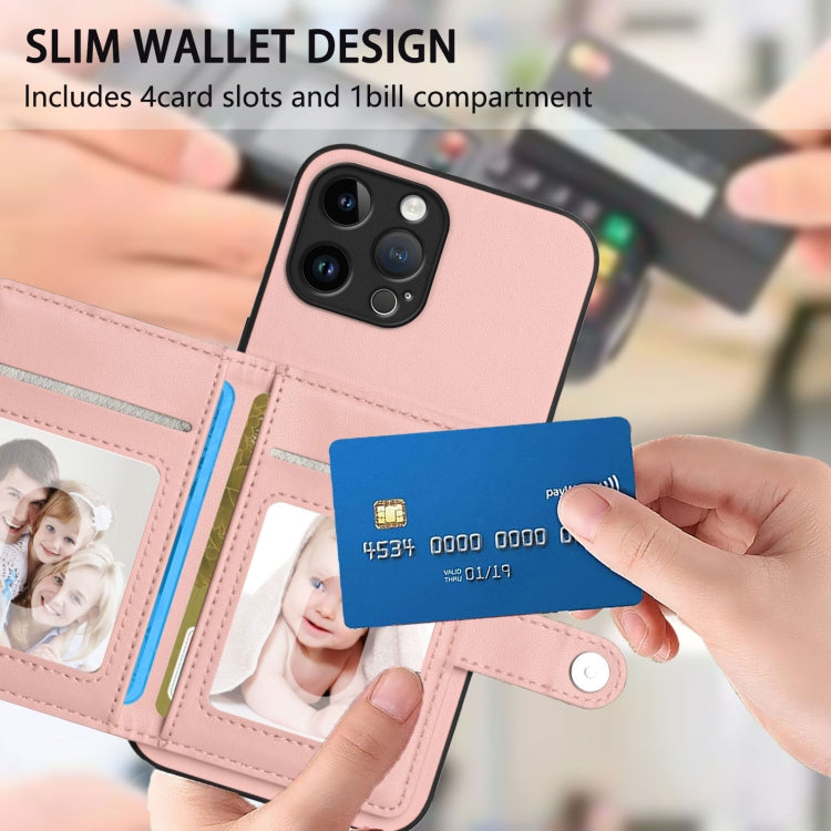 For iPhone 12 Pro Max Button Card Bag RFID Anti-theft Phone Case