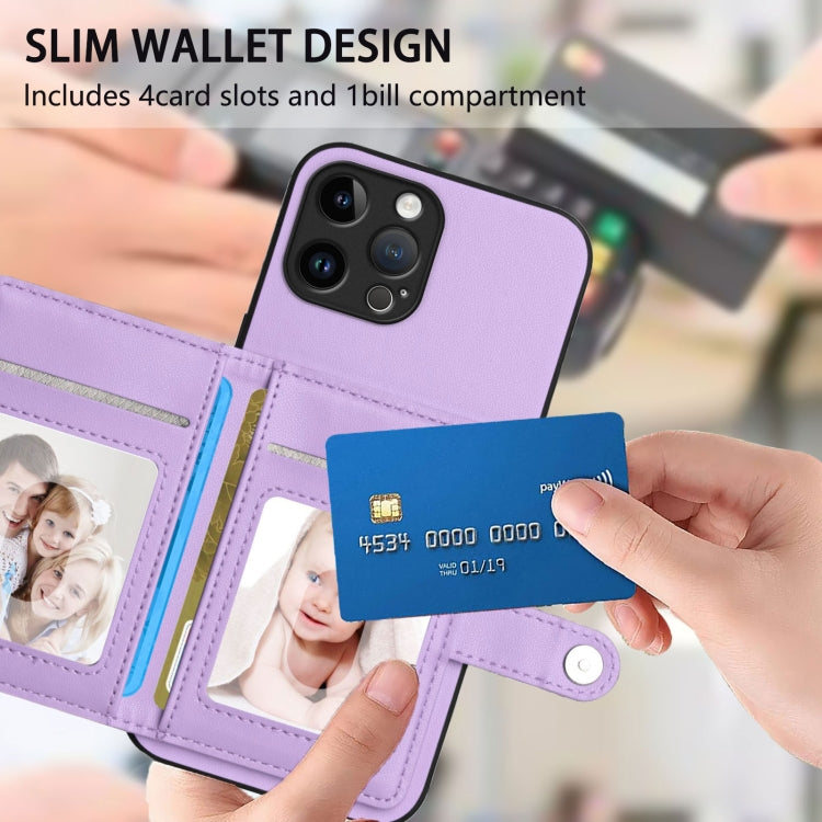For iPhone 12 Pro Max Button Card Bag RFID Anti-theft Phone Case