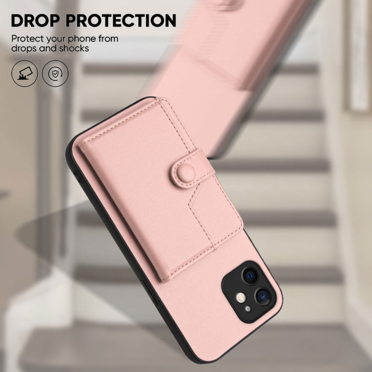For iPhone 11 Button Card Bag RFID Anti-theft Phone Case