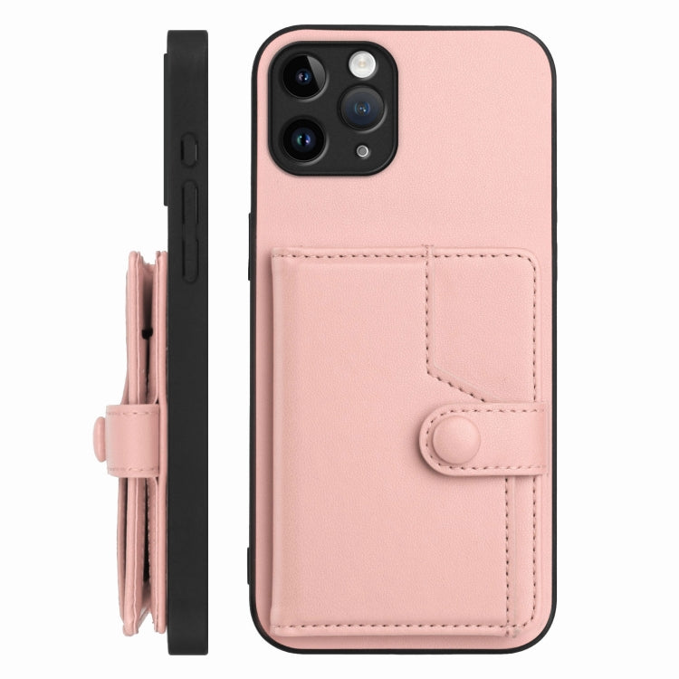 For iPhone 11 Pro Button Card Bag RFID Anti-theft Phone Case