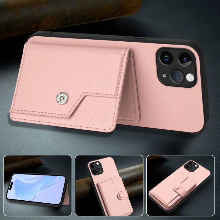 For iPhone 11 Pro Button Card Bag RFID Anti-theft Phone Case