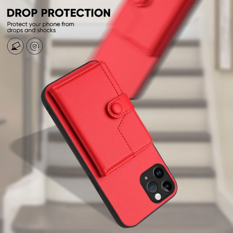 For iPhone 11 Pro Button Card Bag RFID Anti-theft Phone Case