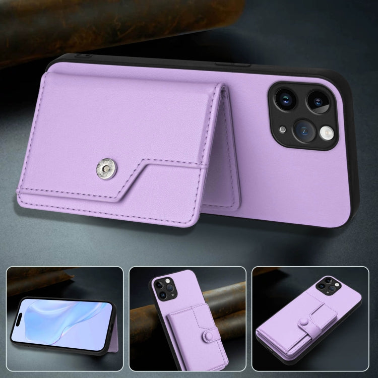 For iPhone 11 Pro Button Card Bag RFID Anti-theft Phone Case