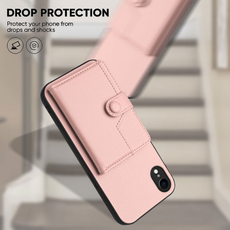 For iPhone XR Button Card Bag RFID Anti-theft Phone Case