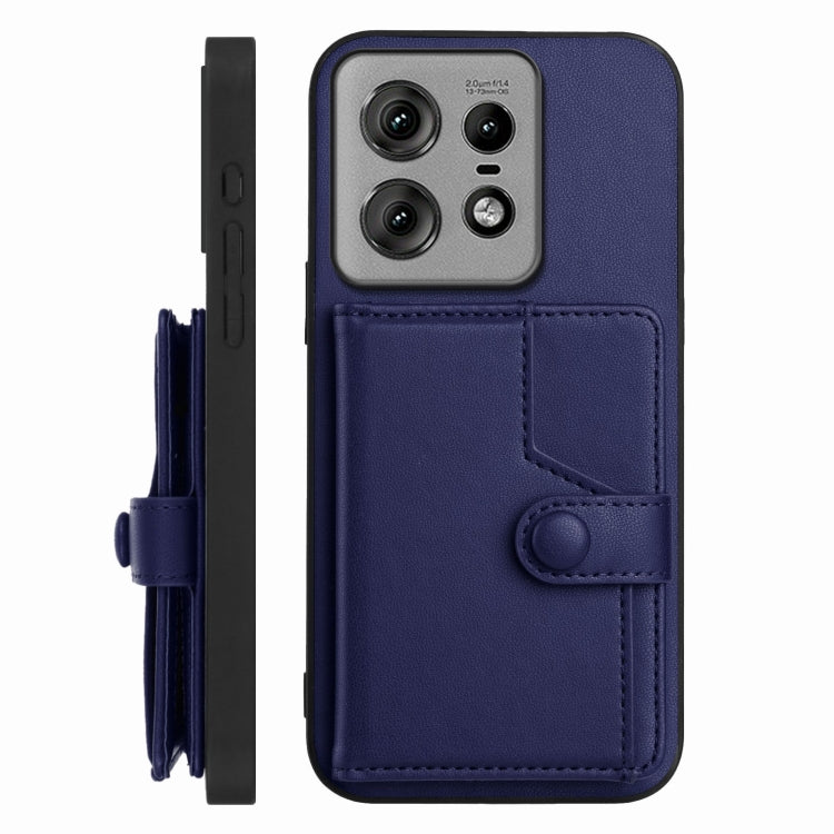 For Motorola Edge 50 Pro Button Card Bag RFID Anti-theft Phone Case