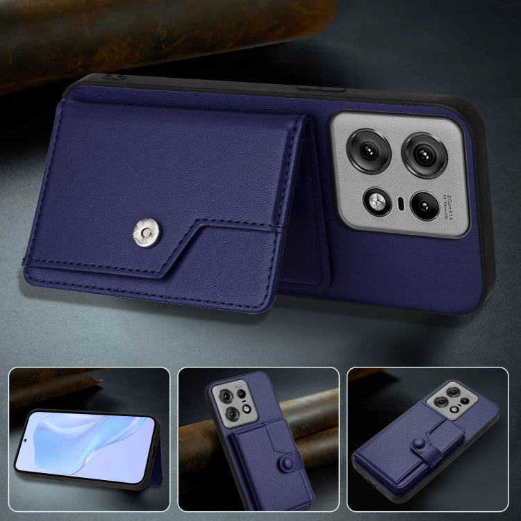 For Motorola Edge 50 Pro Button Card Bag RFID Anti-theft Phone Case