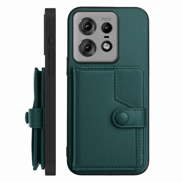 For Motorola Edge 50 Pro Button Card Bag RFID Anti-theft Phone Case