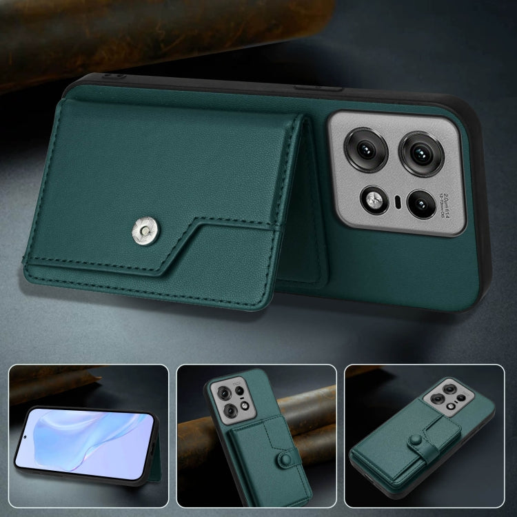 For Motorola Edge 50 Pro Button Card Bag RFID Anti-theft Phone Case
