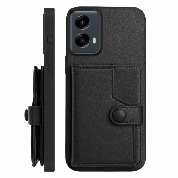 For Motorola Moto G 5G 2024 Button Card Bag RFID Anti-theft Phone Case