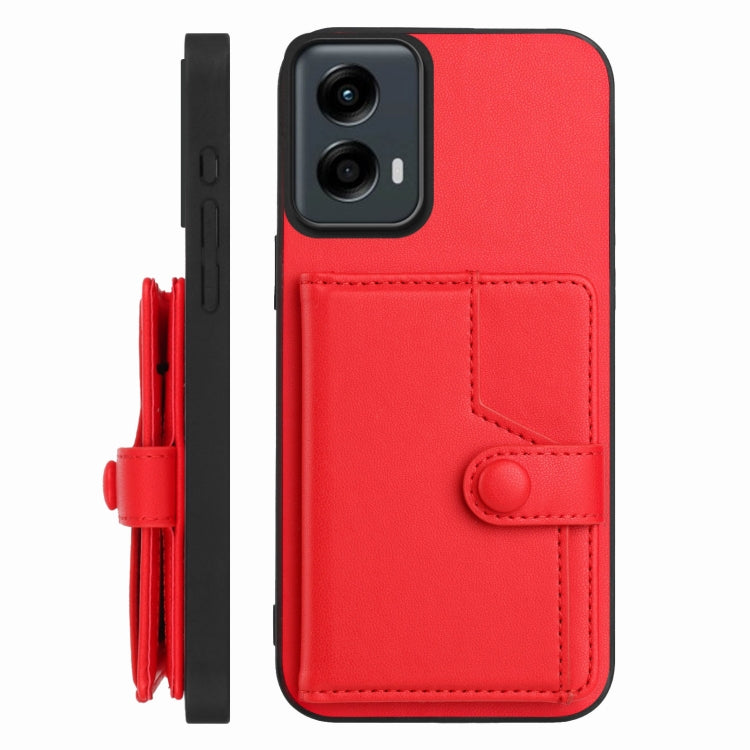 For Motorola Moto G 5G 2024 Button Card Bag RFID Anti-theft Phone Case