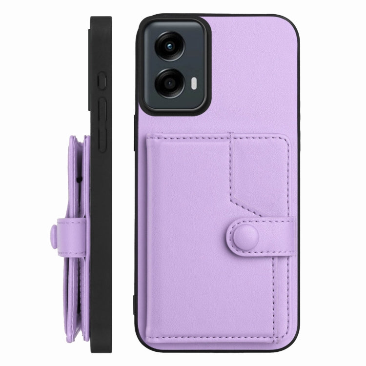 For Motorola Moto G 5G 2024 Button Card Bag RFID Anti-theft Phone Case