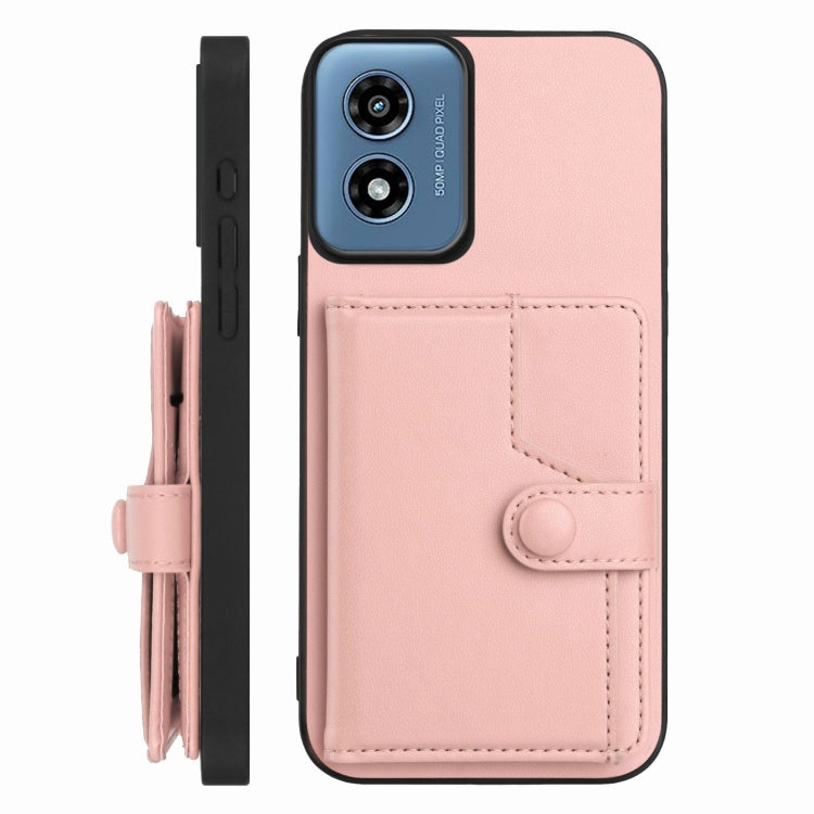For Motorola Moto G Play 4G 2024 Button Card Bag RFID Anti-theft Phone Case