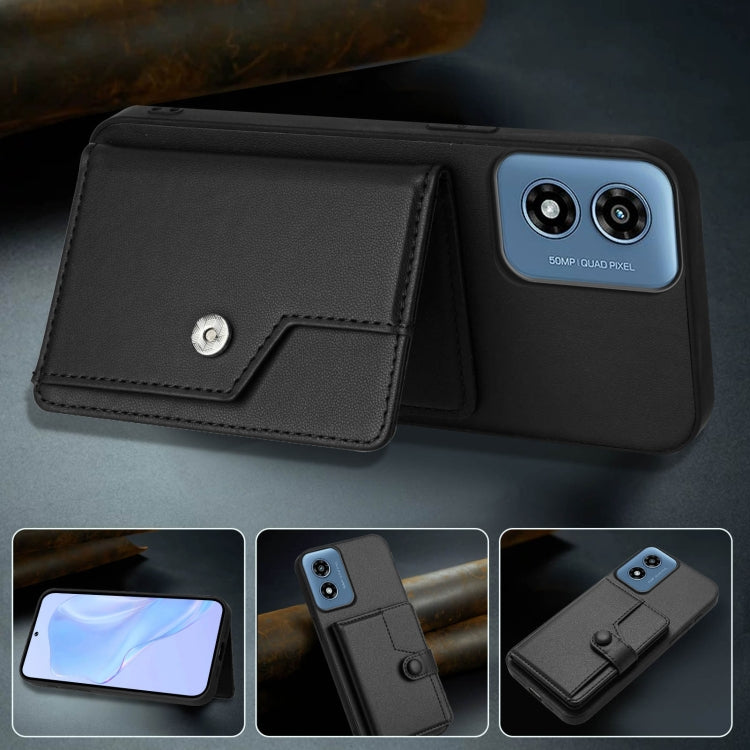 For Motorola Moto G Play 4G 2024 Button Card Bag RFID Anti-theft Phone Case