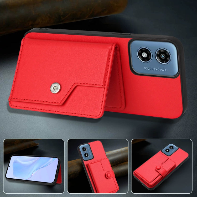 For Motorola Moto G Play 4G 2024 Button Card Bag RFID Anti-theft Phone Case