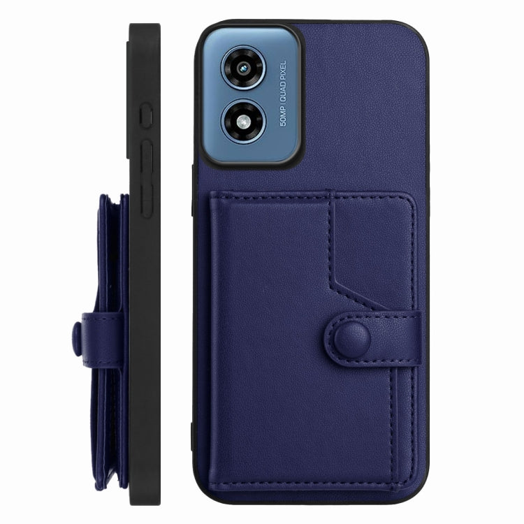 For Motorola Moto G Play 4G 2024 Button Card Bag RFID Anti-theft Phone Case