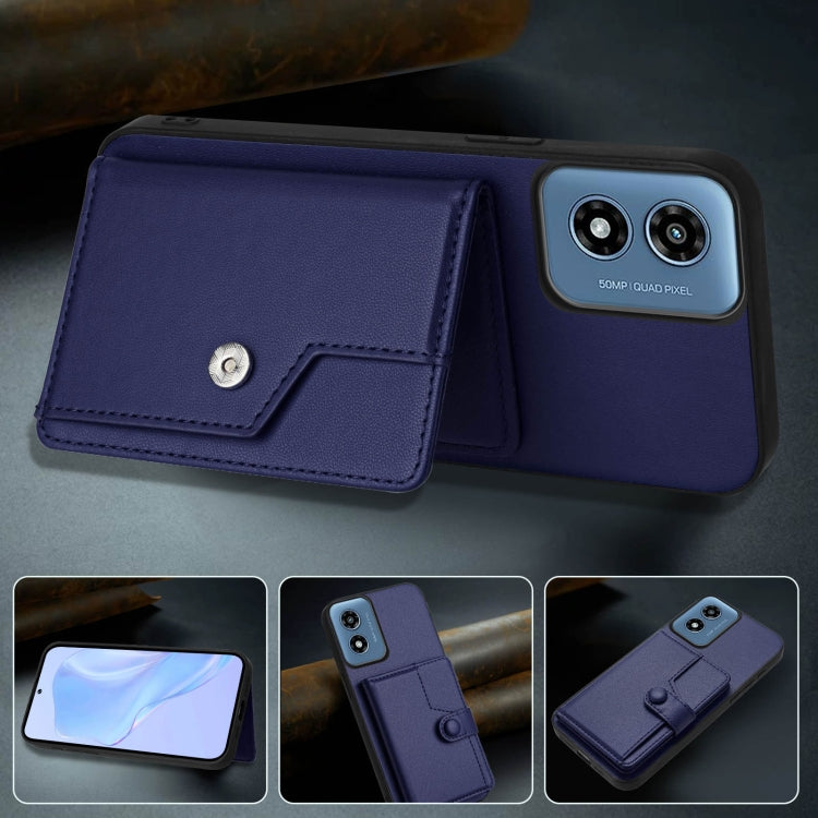 For Motorola Moto G Play 4G 2024 Button Card Bag RFID Anti-theft Phone Case