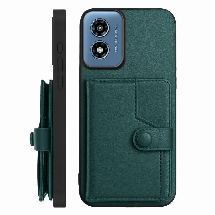 For Motorola Moto G Play 4G 2024 Button Card Bag RFID Anti-theft Phone Case