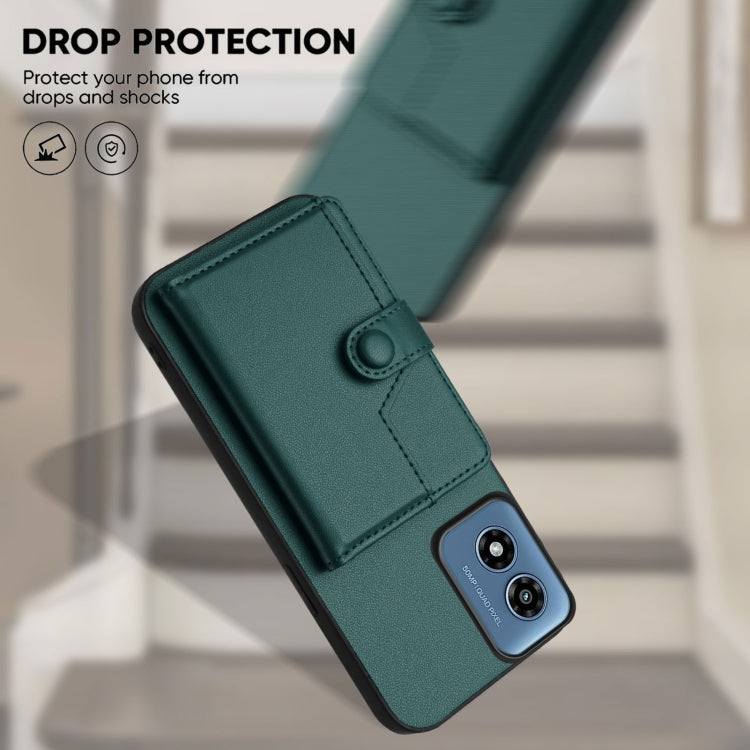 For Motorola Moto G Play 4G 2024 Button Card Bag RFID Anti-theft Phone Case