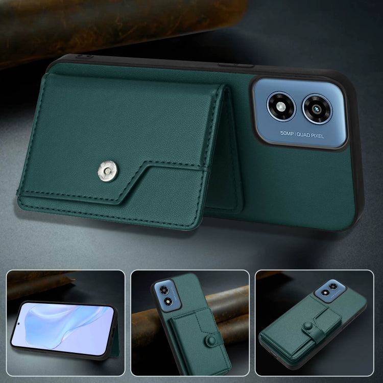 For Motorola Moto G Play 4G 2024 Button Card Bag RFID Anti-theft Phone Case