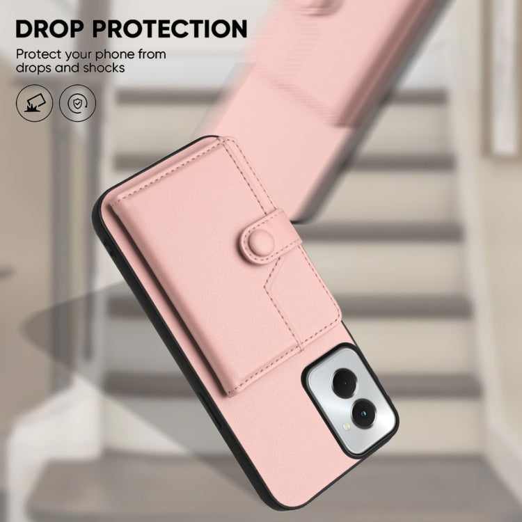 For Motorola Moto G Power 5G 2024 Button Card Bag RFID Anti-theft Phone Case