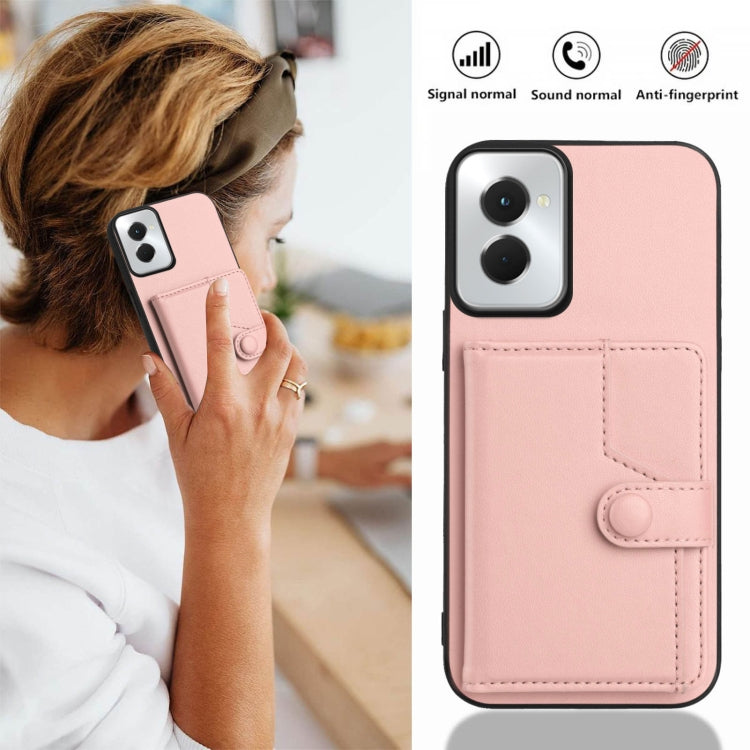 For Motorola Moto G Power 5G 2024 Button Card Bag RFID Anti-theft Phone Case