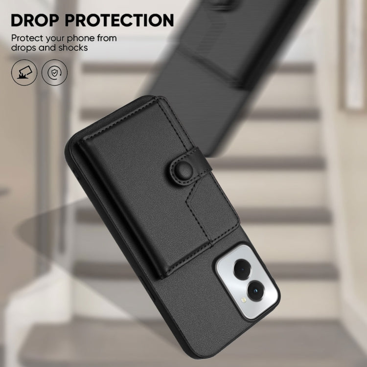 For Motorola Moto G Power 5G 2024 Button Card Bag RFID Anti-theft Phone Case