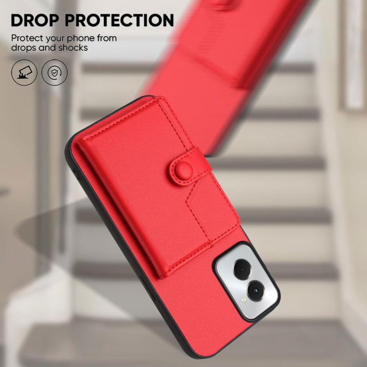 For Motorola Moto G Power 5G 2024 Button Card Bag RFID Anti-theft Phone Case