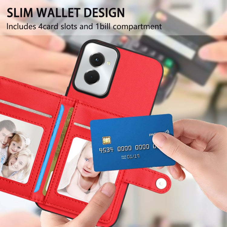 For Motorola Moto G Power 5G 2024 Button Card Bag RFID Anti-theft Phone Case