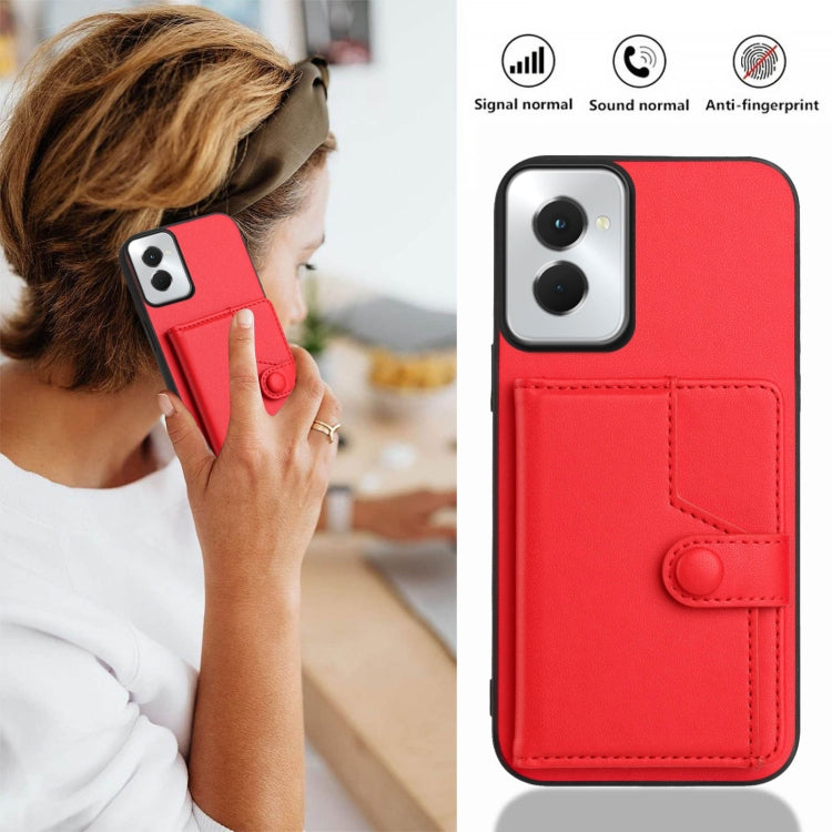 For Motorola Moto G Power 5G 2024 Button Card Bag RFID Anti-theft Phone Case