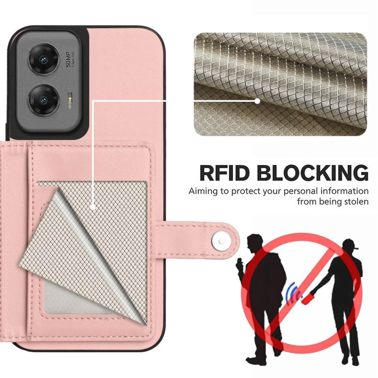 For Motorola Moto G Stylus 5G 2024 Button Card Bag RFID Anti-theft Phone Case