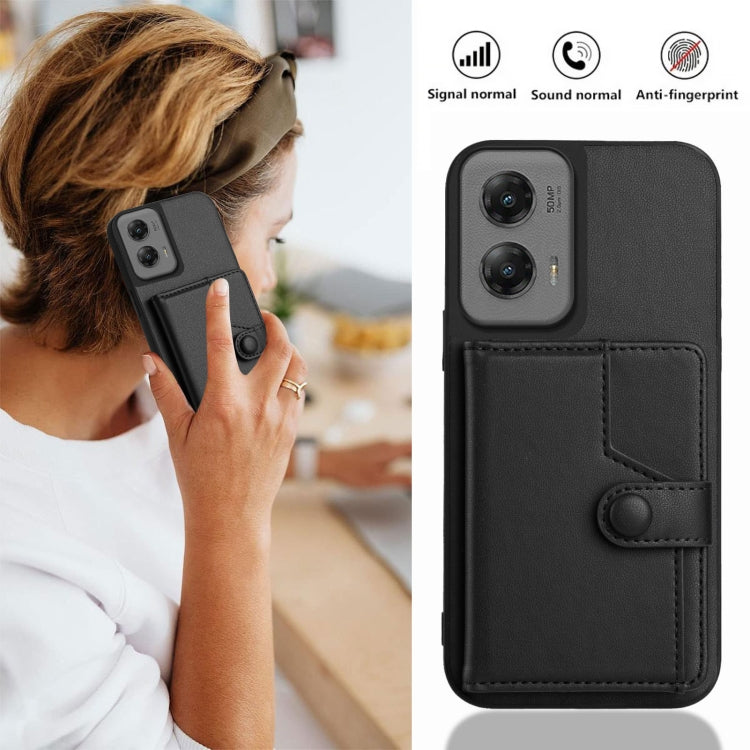 For Motorola Moto G Stylus 5G 2024 Button Card Bag RFID Anti-theft Phone Case