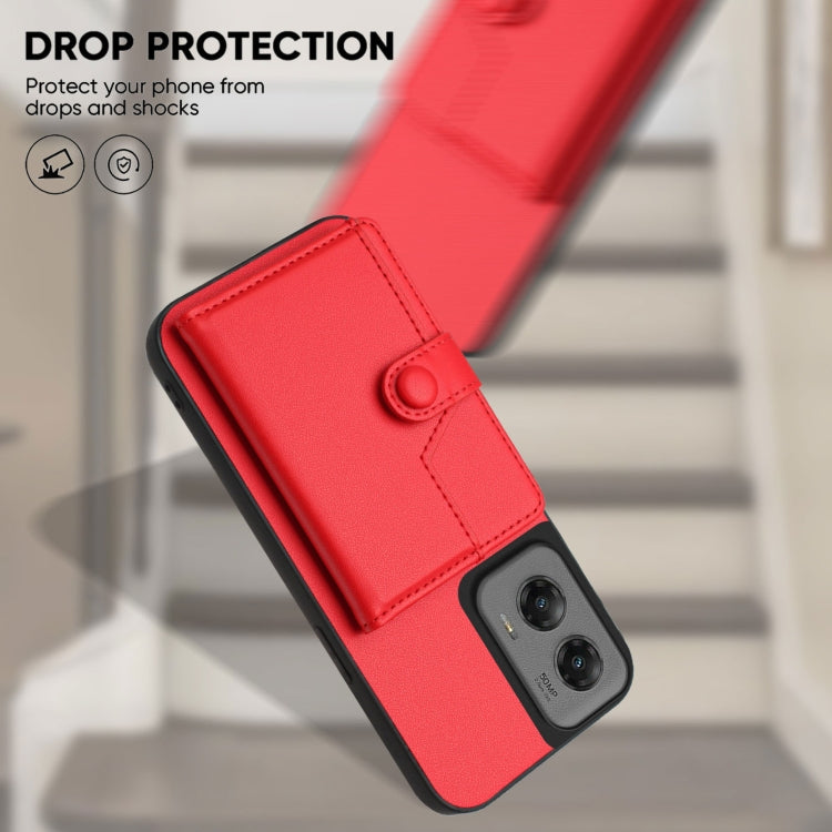 For Motorola Moto G Stylus 5G 2024 Button Card Bag RFID Anti-theft Phone Case