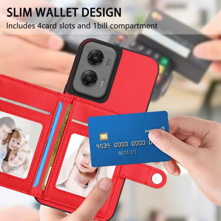 For Motorola Moto G Stylus 5G 2024 Button Card Bag RFID Anti-theft Phone Case