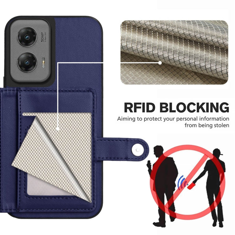 For Motorola Moto G Stylus 5G 2024 Button Card Bag RFID Anti-theft Phone Case