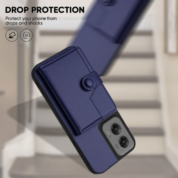For Motorola Moto G Stylus 5G 2024 Button Card Bag RFID Anti-theft Phone Case
